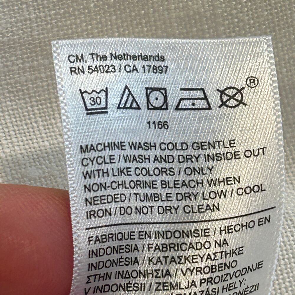 Athleta Button down Blouse White Linen Midday Oversized woman’s large - Picture 9 of 9